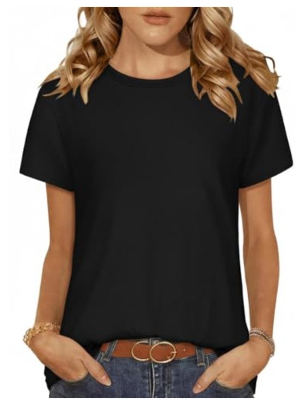 Women's Summer Short Sleeve Crew Neck Graphic Tee Casual Loose Fit